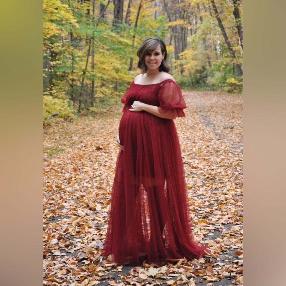 Maternity Burgundy Dress